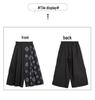 2025 Autumn Asymmetrical Wide-Leg Retro Patchwork Culottes: Women's Casual Dark Style