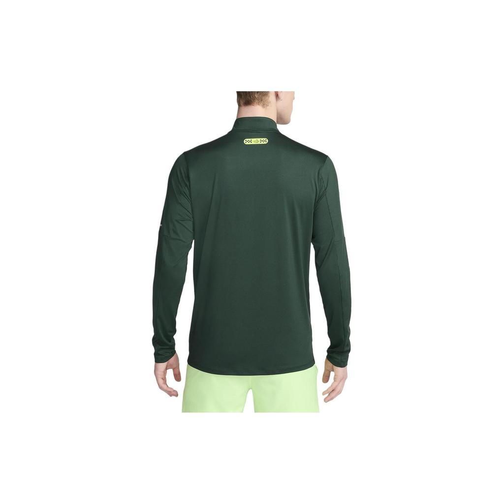 Nike Letter Print Outdoor Casual Sports Stand Collar Long Sleeve T-Shirt Men Tops Green HF4560-397