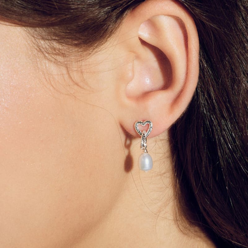 Les Bijoux Philosophy LB_Heart pearl earring_SILVER