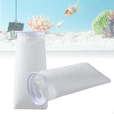 2x Sumpffilter Socken Fisch Tank Taschen Wiederverwendbare Aquarium für Teich