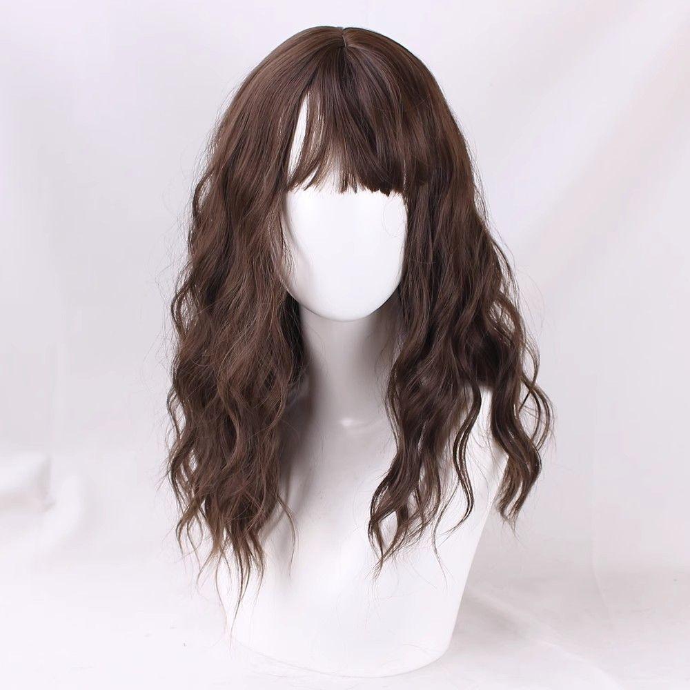 Potter Harry Hermione Cosplay Perücke Braun Cornrow Locken mit voluminösem Oberteil und luftigem Pony Geeignet für runde oder zierliche Gesichter Cosplay Perücke