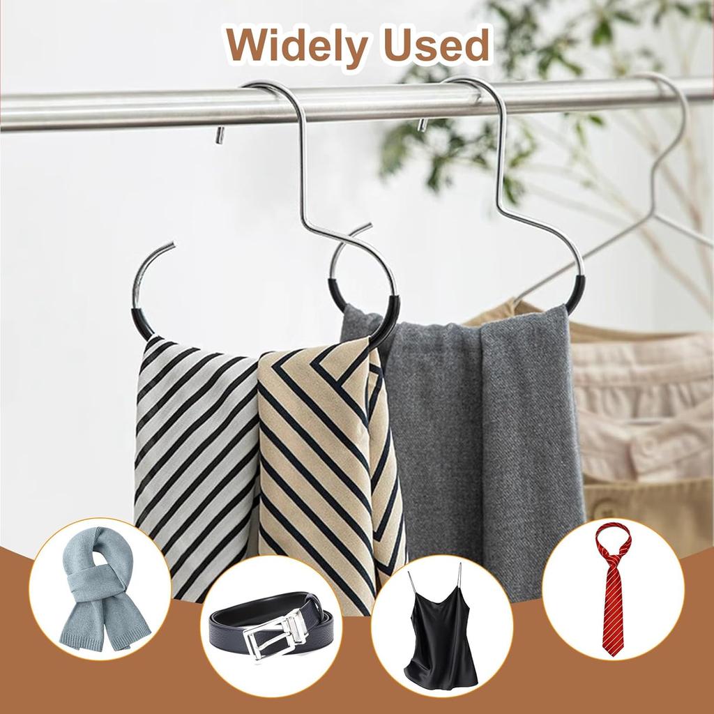 6 Count Hat Organizer Hanger, Baseball Closet Cap Rack Holder for Space-Saving, Scarf Organizer Hanger for Baseball Caps, Beanies, Belts, Scarf