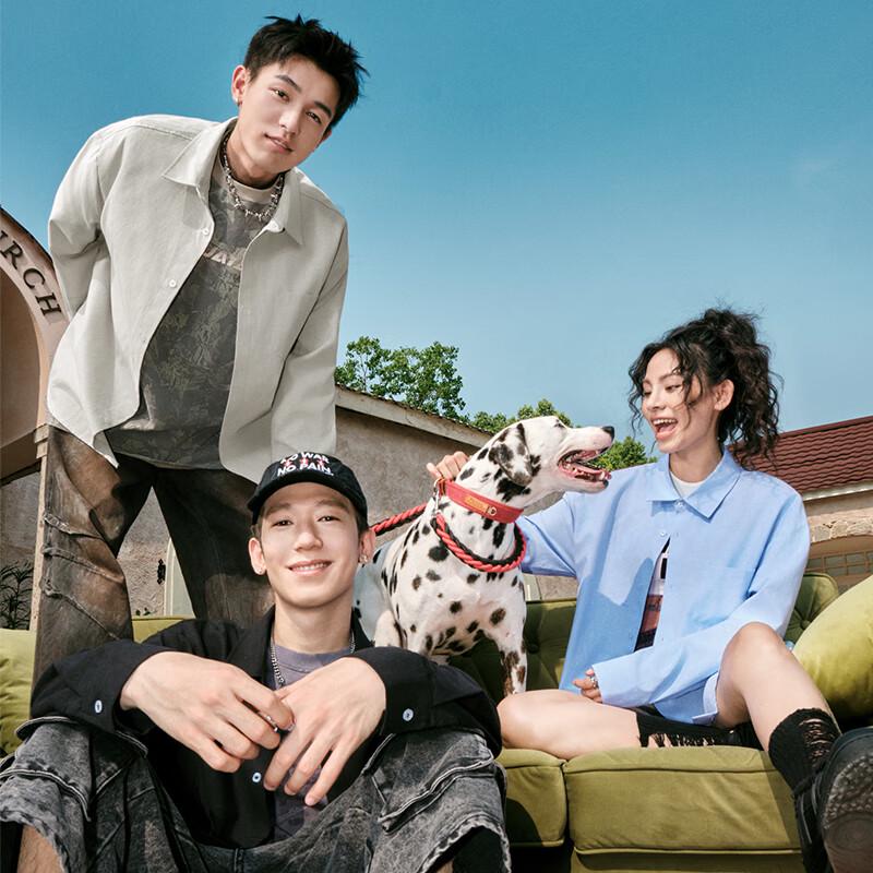 VANCL Herren Oxford-Stoff Langarmhemd