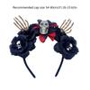 Halloween Theme Headband Day of The Dead Skull Flower Veil Hairband Cosplay Costume Headpiece Women Festival Hair Decors