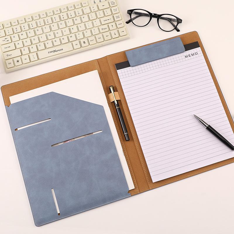 Business Data Archive: A5 Contract & A4 Conference Leather Folder with Multifunction Manager Clip Pad.