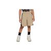 Wild Air Color Block Logo Straight Leg Kids Shorts Kids Shorts Khaki FQ0539-247