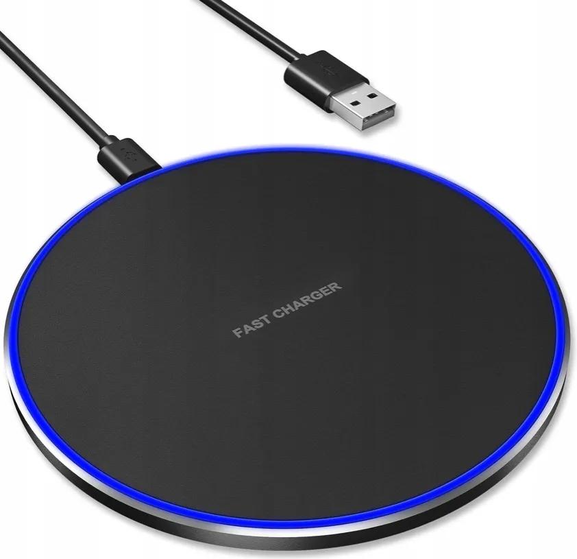 15W Fast Wireless Charger for All Phones + Qi USB-C Cable