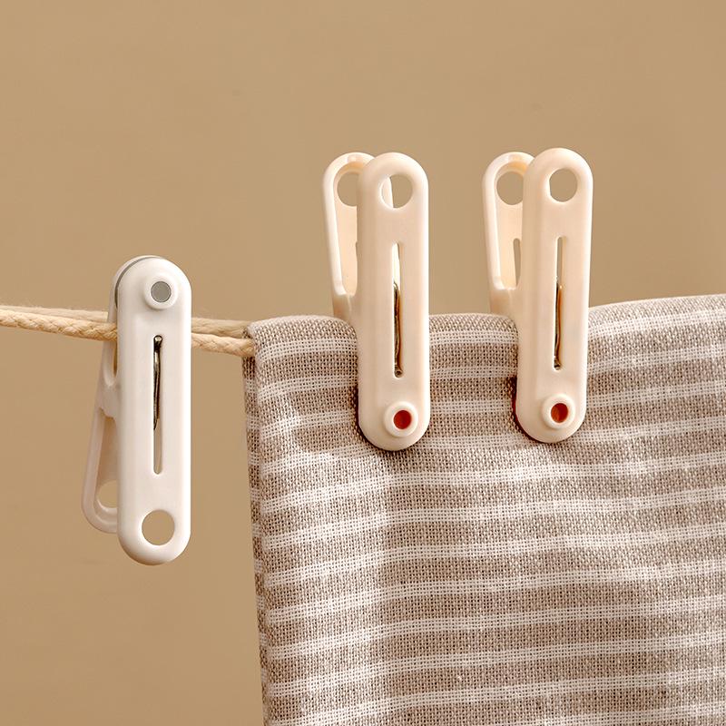 12-Piece Seamless Windproof Clothes Pegs: Durable, Sun-Proof Plastic Clips for Drying Socks and Clothes