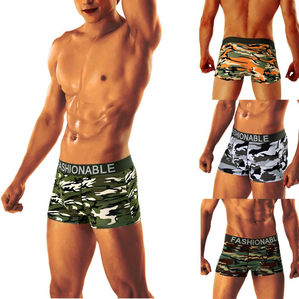 

Мужские камуфляжные мягкие трусы, трусы, шорты, сексуальное нижнее белье