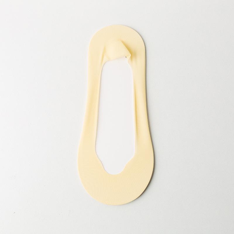 Women's Ice Silk Breathable Low Cut Crew Socks with Cotton Sole and Anti-Slip Silicone for Summer