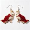 Cartoon Sheep Earrings 1 Pair 2D Flat Acrylic Animal Jewelry Hypoallergenic for Animal Lovers Party Wear Perfect Gift