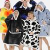 Autumn and Winter Faux Lambswool Sports Leisure Warm TV Blanket Senior Ladies Plush Comfortable Soft Bathrobe Warm Fluffy Robe Warm Winter Clothing
