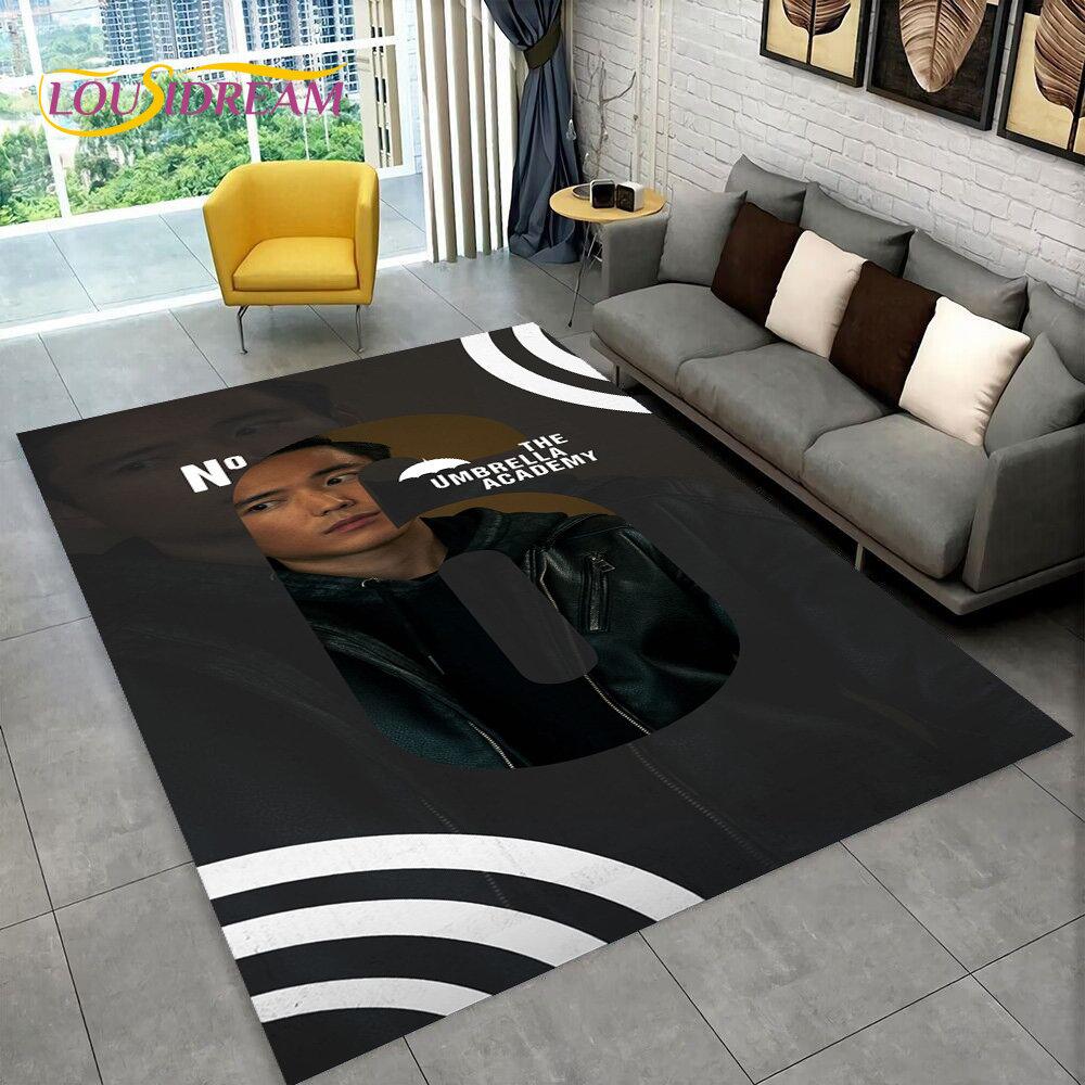 The Umbrella Academy TV-Film Teppich, Teppich für Zuhause Wohnzimmer Schlafzimmer Sofa Fußmatte Dekor, Kinder Spielteppich Rutschfeste Bodenmatte 3D