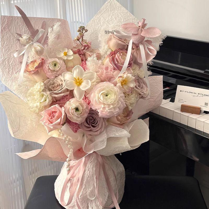 Premium Colored Rose Soap Bouquet for Romantic Occasions - Valentine's Day & Birthday Gift