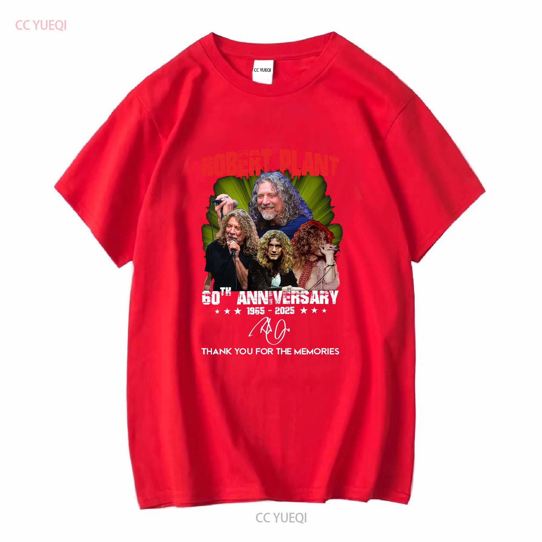 Robert Plant 60Th Anniversary T Shirt 1965 2025 Thank You For The Memories vintage Washed Stretched homme Soft graphic Unisex S