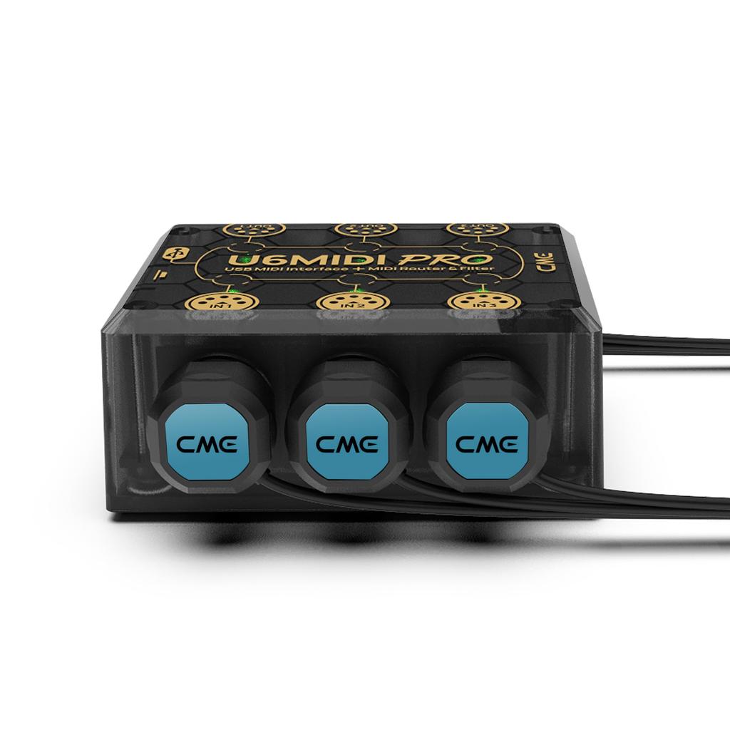 CME MIDI Cable 4-Pack, 3ft/90cm, 5-Pin DIN, Ultra-Thin 45   Plug, Compact for MIDI Interfaces, Pedalboards & Keyboards
