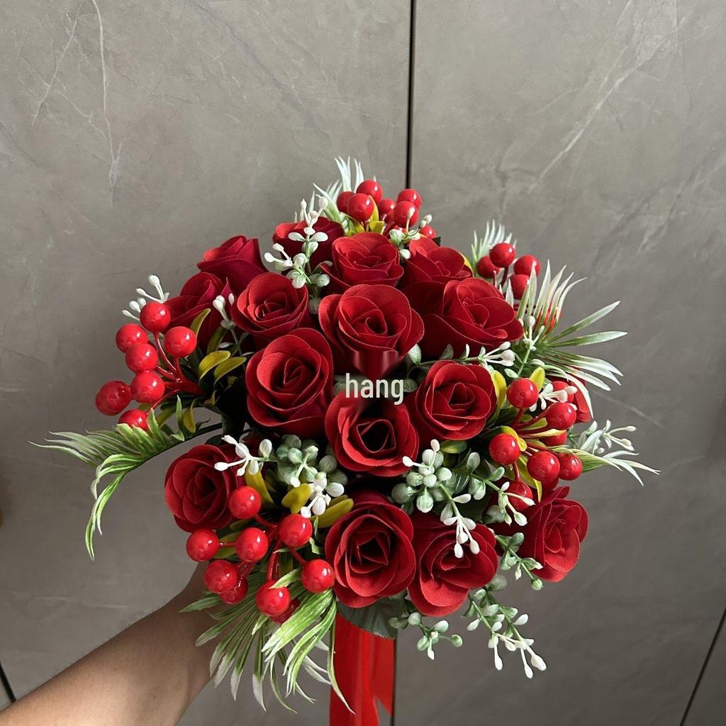 Korean Style High-End Rose Bridal Bouquet for Weddings & Photoshoots