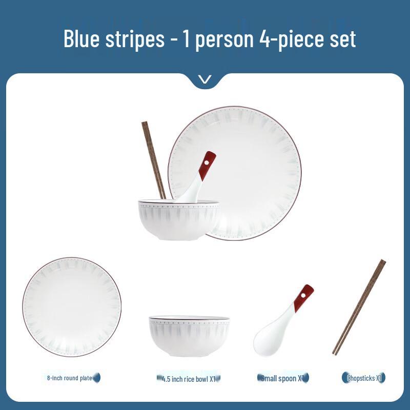 KANGMO Underglaze Ceramic Dinnerware Set