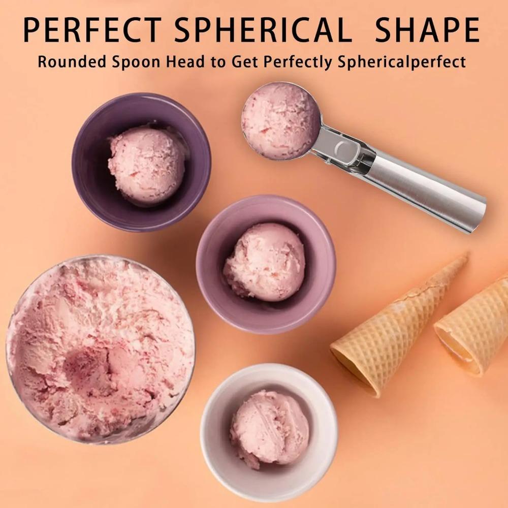 Multifunctional Stainless Steel Ice Cream Scoops Dual-Purpose Scoop Fruit Watermelon Spoon Ball Scoop Household Ice Cream Tools