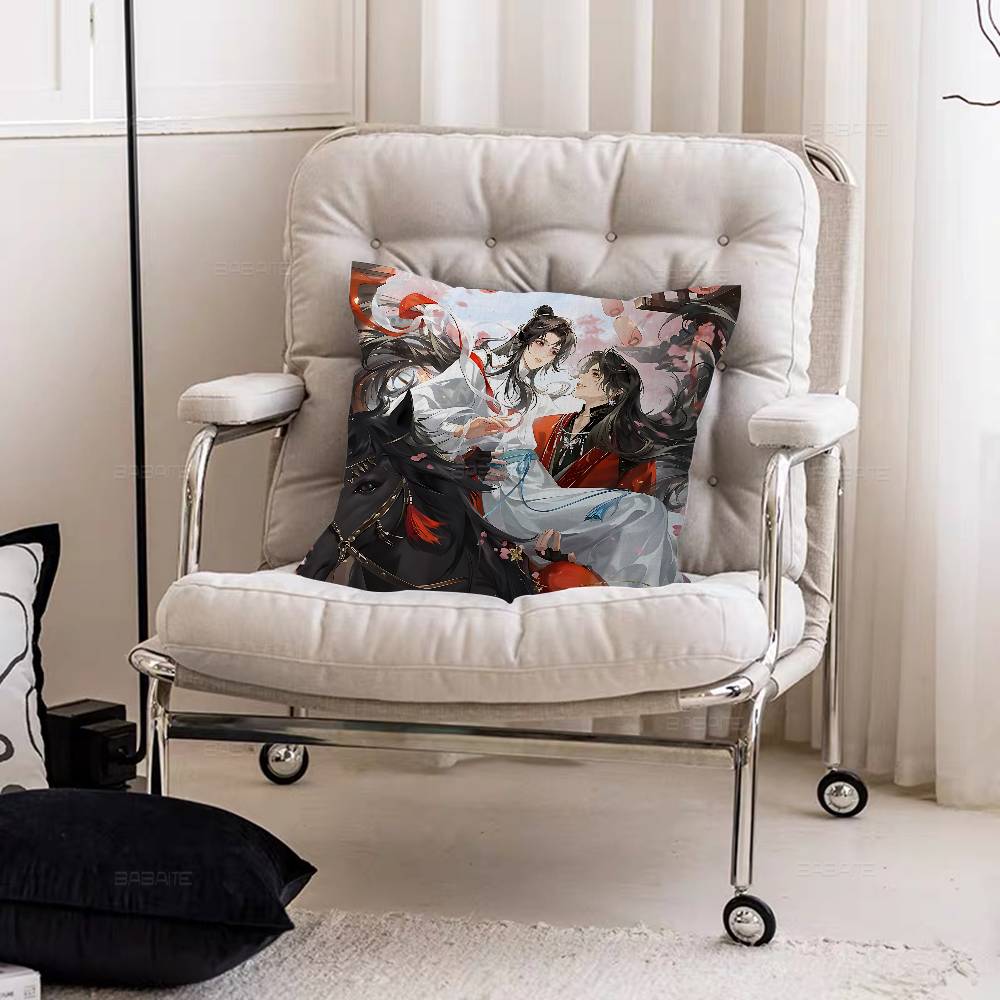 Heaven Officials Blessing Cushion Cover Inches Farmhouse Decor Home Throw Pillow Covers For Couch Decorations
