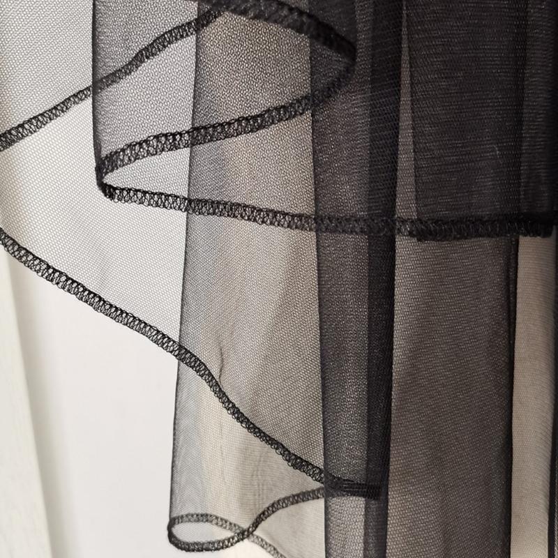 Mesh Veil Headpiece Black Tulle Veil Headwear for Halloween Party Carnival Vintage Cosplay Headpiece Party Supplies