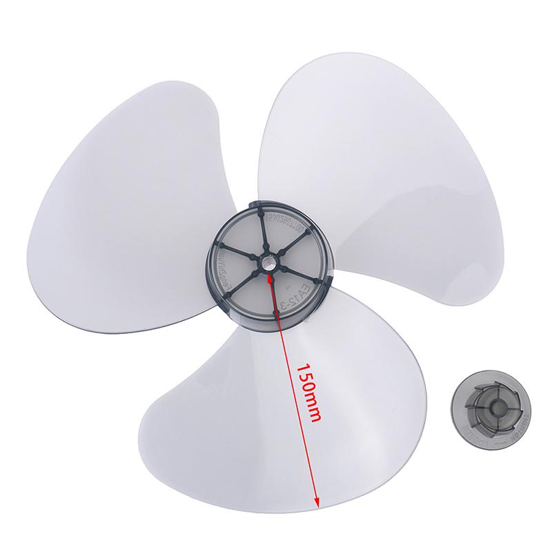 12" Three Leaves Household Fan Blade with Nut Cover Fan Blades for Standing Fan