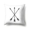 Polyester Pillow Case Car Decoration Home Printed Black and White Geometric Car Cushion Head Cushion Cover