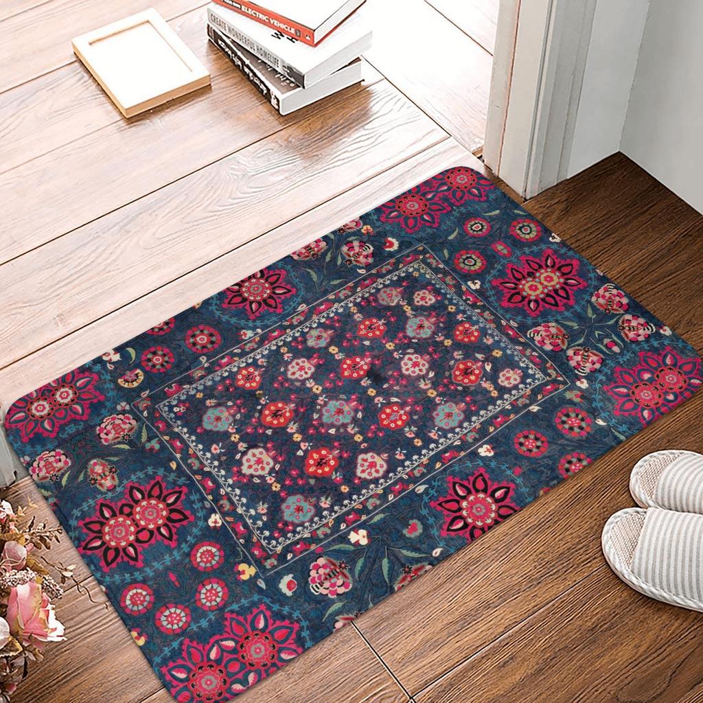 Antique Persian Rug Doormat Anti-Slip Kitchen Bathroom Mat Bedroom Balcony Door Floor Entrance Carpet Rug