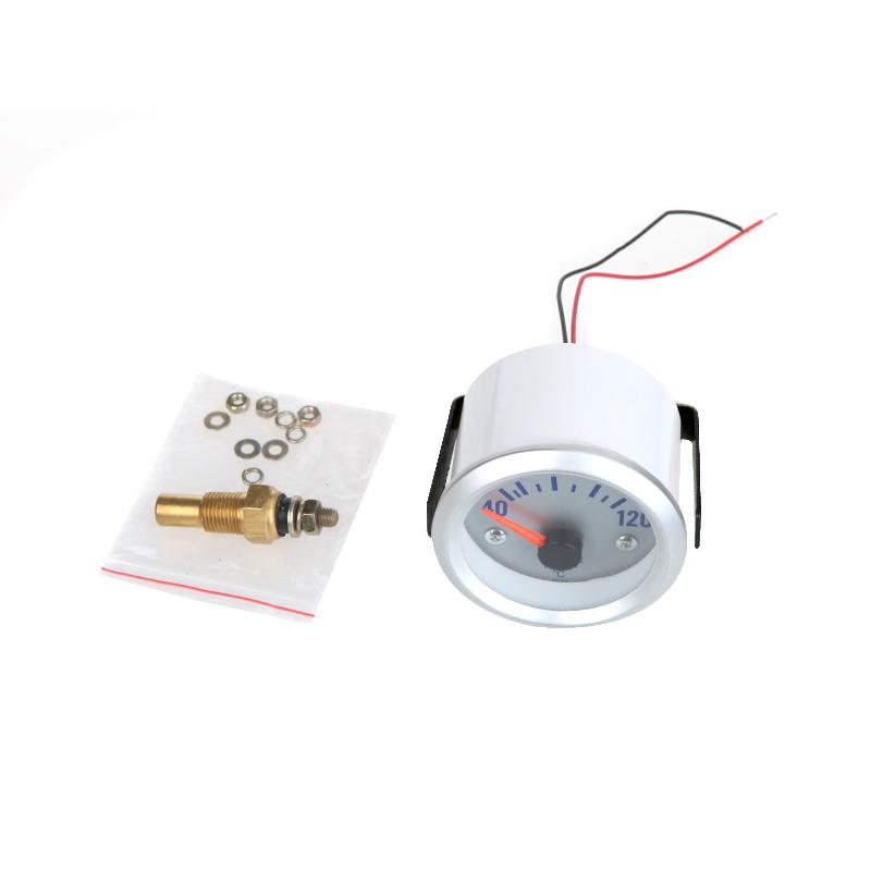Wassertemperaturanzeige mit Sensor für Auto 2 52mm 40-120 Grad Celsius Blaues Licht