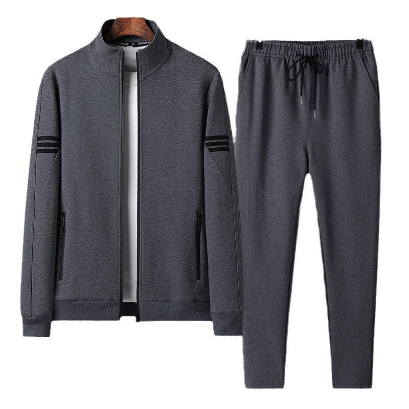 Pánská volná tepláková souprava pro střední a starší věk - jarní/podzimní ležérní bunda