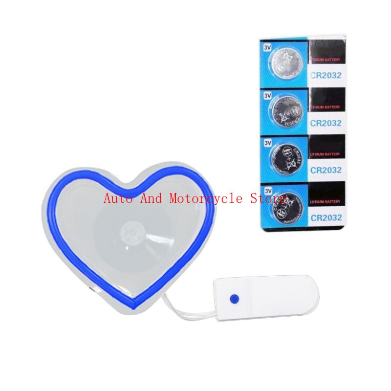 High Luminance LED Vehicle Accent Light Heart Lamp for Night Visibility White