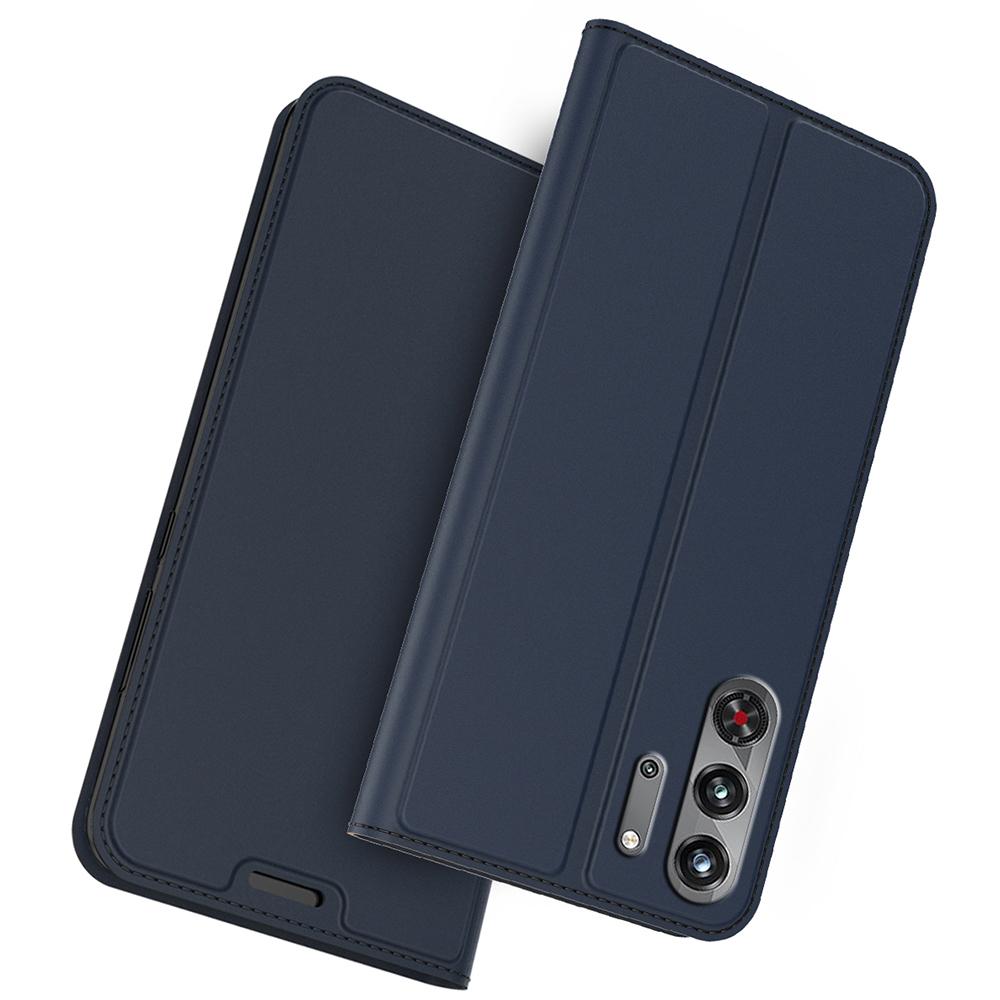 For ZTE Nubia Red Magic 10 Pro 5G Case PU Leather Phone Cover with Card Holder Stand Magnetic Closure