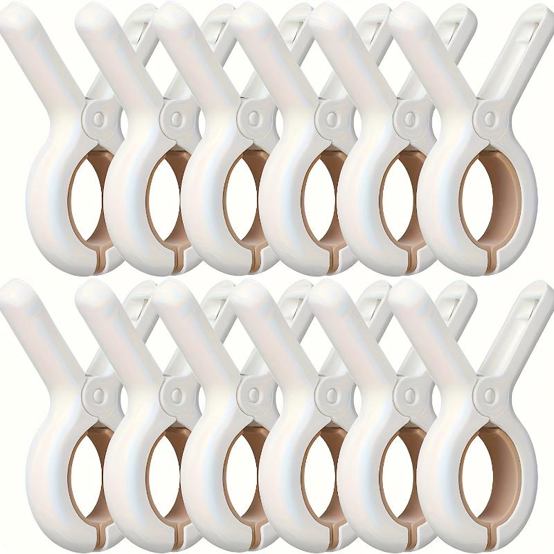 

12 шт. Большие пляжные зажимы для полотенец Пластиковые прочные ветрозащитные прищепки для одежды Зажим для подвешивания одеяла Многоразовые Нескользящие Фиксированные прищепки для сушки 12pcs