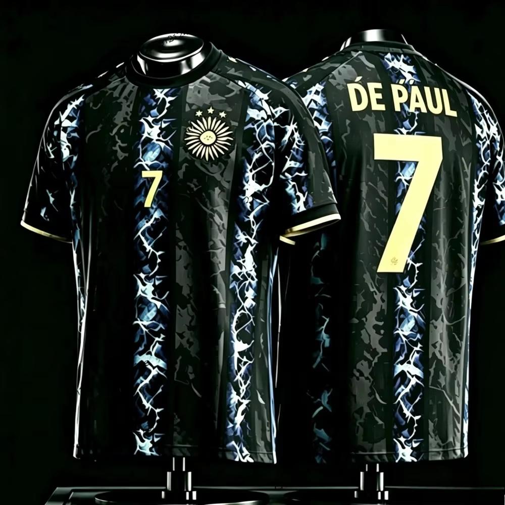 2026 New Argentine Messi Men's Football Jersey Casual Outdoor Breathable Quick-Drying Men's Short Sleeve T Shirt Summer Top