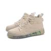 LiNing Youth  High-Top Skate Shoes With Slip Resistance And Shock Absorption Kids Sneakers Beige YKCR012-2