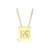 Serie del Alfabeto Letra M Collar de Latón Collar Unisex Dorado 46N0M6BRA-35OR