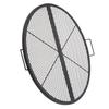 VEVOR X-Marks Fire Pit Grill Grate, Foldable Round Cooking Grate, Heavy Duty Steel Campfire BBQ Grill Grid with Handle and Support X Wire