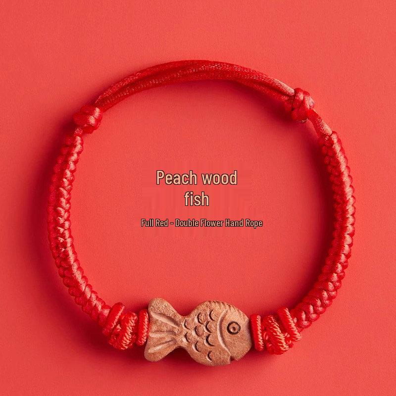 Putuo Peach Wood Safety Buckle Bracelet for Babies and Toddlers