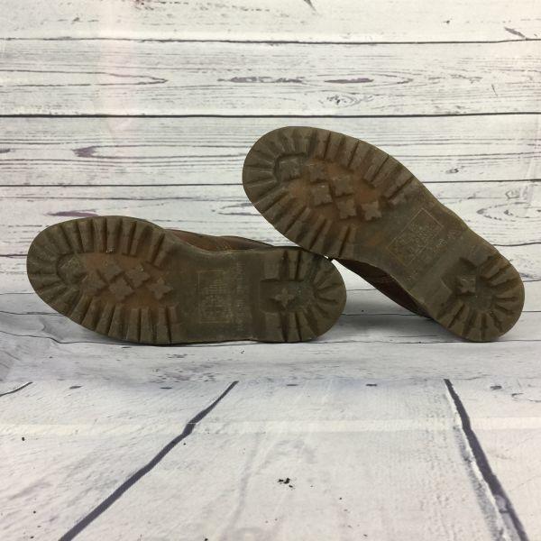 Vintage 80s-90s Rare Made in England Dr. Martens Low Cut Boots Size 24.5cm Brown Bouncing Sole(USED)