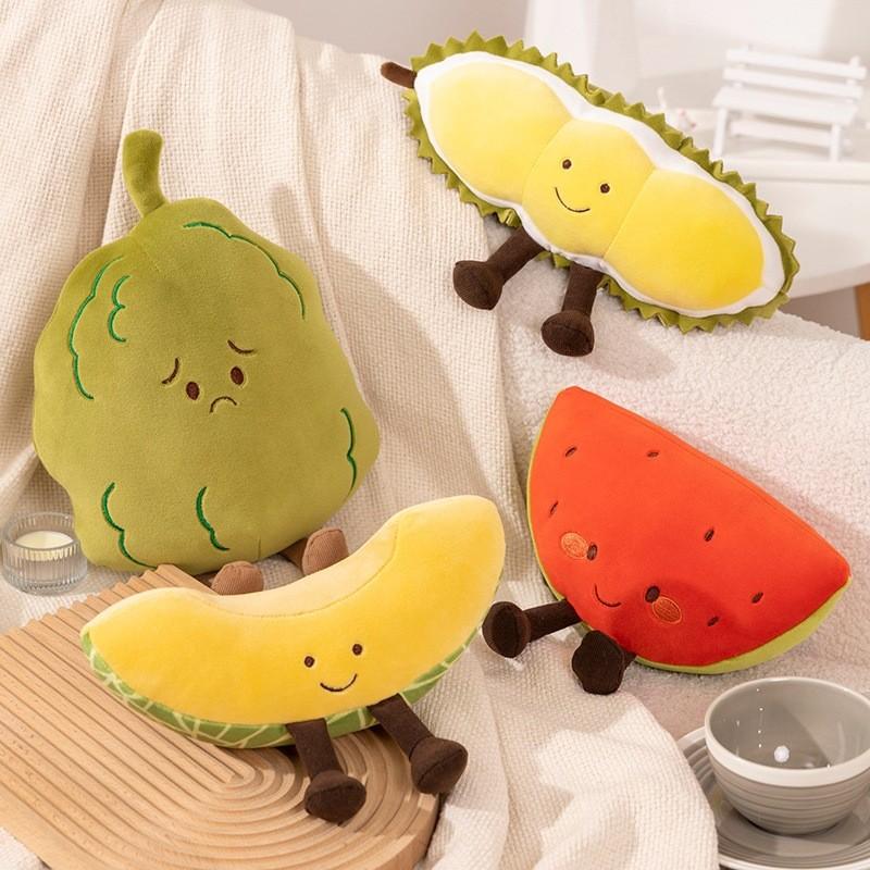 Watermelon Fruit Cartoon Hami Melon Durian Bitter Melon Plush Play Doll Sofa