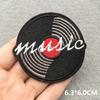 Music Optical Disc Embroidered Rock Patches On Clothes Headset Guitar Stripes Iron On Patches For Clothing Diy Appliques