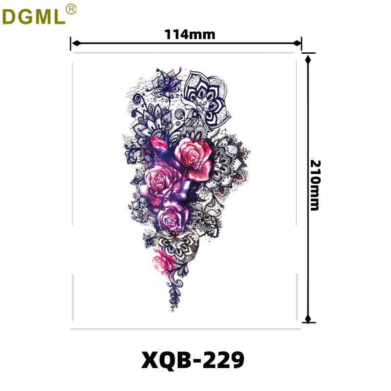 Cartoon Waterproof Full and Half Arm Tattoo Stickers with Creative Color Designs