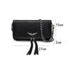 Newway Zadig&voltaire Kjede Skulderveske For Kvinner Mykt Skinn Vattert Mote Melding Crossbody-veske_SSDLV_Spesiell Gave