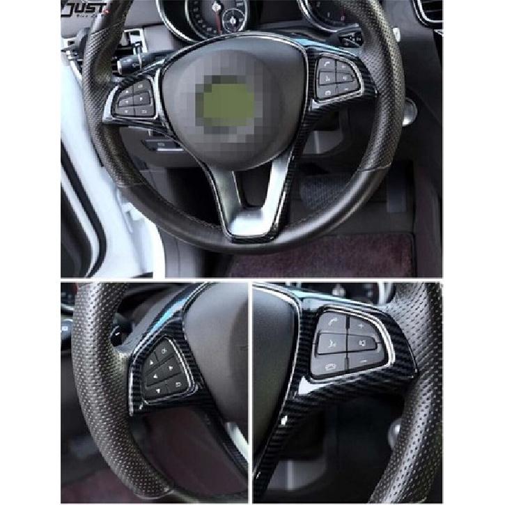 Steering Wheel Carbon Fiber Trim Cover For Benz C E GLC GLA CLA W205 W213 X253