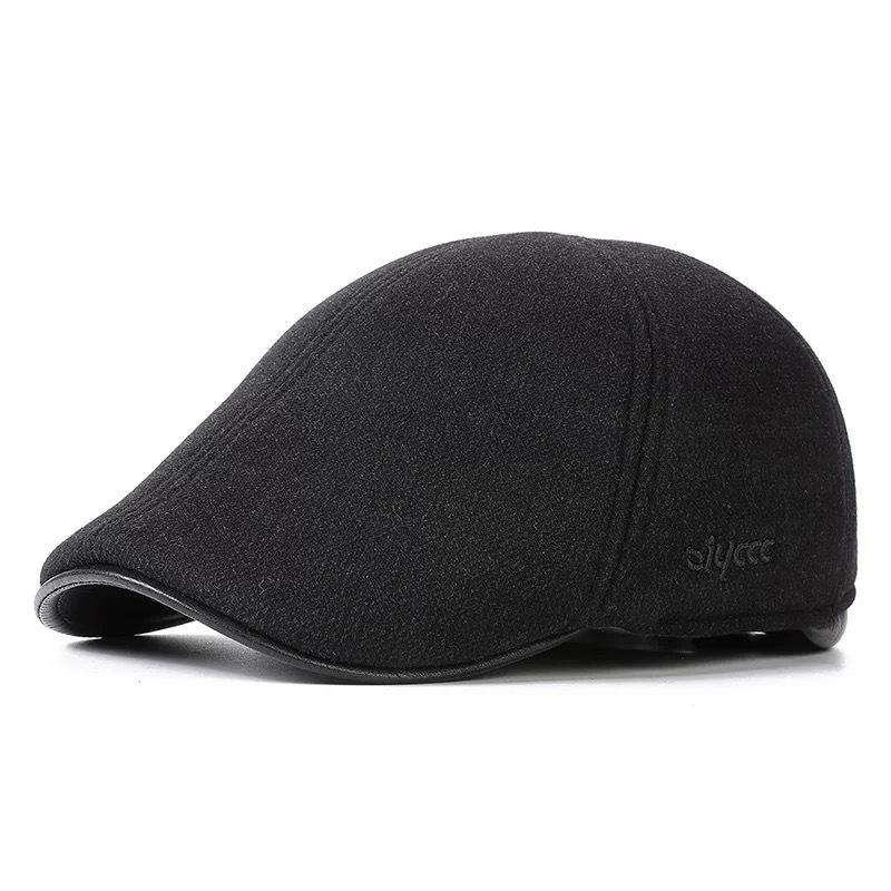 In the elderly men's hat autumn and winter old man cap dad forward hat winter warm ear protection grandpa hat