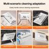 Lazy Mop Stainless Steel Ergonomic Handle Floor Scrubber Mop with 2 Absorbent Velvet Clothes Floor Cleaner
