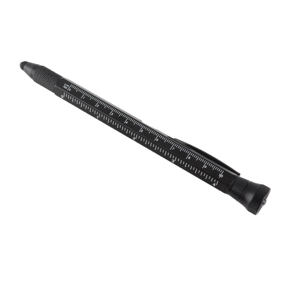 12 In 1 Multitool Pen Ballpoint Multi Tool Pen with LED Light Screwdrivers Level Ruler Bottle Opener 2 Ink Refills