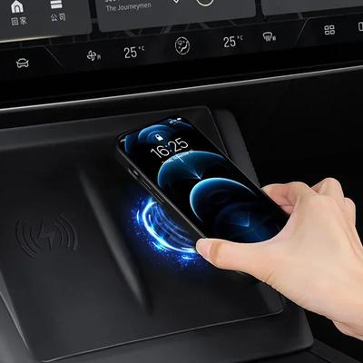 Wireless Charging Silicone Pad For Tesla Model 3 Y Carbon Fibre Central Control Charger Protector Cover Non-Slip Mat Accessories