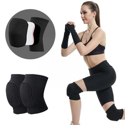 1 Pair Thickened Sponge Knee Pads Elastic Sports Compression for Dancing Yoga Volleyball Fitness Training Protector Adults