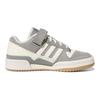 Adidas Originals Forum J Leather Suede Trendy Casual Durable Low-Top Skate Shoes Kids Sneakers Gray White HQ7159